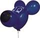 F04b Mauskopf ~ 50cm groß, Latexfigur, Ballonfarbe DUNKELBLAU, mit Standardaufdruck ohne Zubehör.
