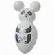 F05pN02 Pandabär ~70cm groß Latexfigur Standard, Motiv-N02, roter Mund,  Ballonfarbe nach Auswahl, m