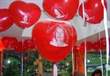 H100N HERZ 100cm breit, BUNTE MISCHUNG, unbedruckt,  extra starke Herzballons