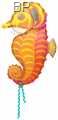 FOBF089-0619601A Seahorse 59x89cm(23x35") Seepferdchen, für Ballongas und Luftfüllung geeignet