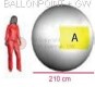 R210PVC-00 Mini Indoor PVC-Folien Riesenballon Ø~210cm