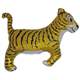 Tiger Gold Holo  Figuren-Folienballon, Form E  ArtKat  F311