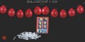 ZFG4-H  Ballongirlanden mit Herzverschluß und Poly-Band, zum verschließen für 15 Ballons Länge ~5-6m