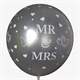 BMR100-51 wedding MR. & MRS. motiv balloon, balloncolor silver price per piece, 5 site printed