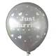 BMR100-51 wedding MR. & MRS. motiv balloon, balloncolor Diamont Clear price per piece, 5 site printed