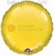 FOBR045-001BA Round-Foilballoon 18" 45cm, Solid colours yello, uninflated, price per ea