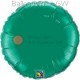 FOBR045-042BA Uni-Folienballon Ballonfarbe Smaragd Grün, Form Rund Ø 45cm (18") unaufgeblasen