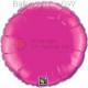 FOBR045-049BA Uni-Folienballon Ballonfarbe Magenta, Form Rund Ø 45cm (18") unaufgeblasen