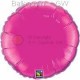 FOBR045-049BA Round-Foilballoon 18" 45cm, Solid colours Magenta, uninflated, price per ea