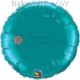 FOBR045-050BA Round-Foilballoon 18" 45cm, Solid colours Teal uninflated, price per ea