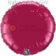 FOBR045-061BA Uni-Folienballon Ballonfarbe Burgund, Form Rund Ø 45cm (18") unaufgeblasen