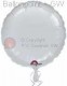 FOBR045-122E Round-Foilballoon 18" 45cm, Solid colours silver plain, uninflated price per ea