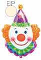 FOBF083-07661A Folienballon, Juggles Clown Kopf 63x83cm (25x33in), SB verpackt