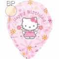 FOBM045-12532E Hello Kitti - Birthday Floral, Folienballon Ø45cm