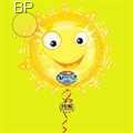 FOBM074-16525PL 74cm(29") Singing Balloon Sonne singt Best Wishes