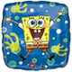 Sponge Bob Quadrat 18", M 18inch Rund Metallic Folienballon Ø45cm, in SB-Verpackung Art.Kat. F314