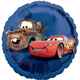 (#) Cars blau 18", M 18inch Rund Metallic Folienballon Ø45cm, in SB-Verpackung Art.Kat. F323