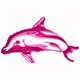 Delfin pink Figuren-Folienballon M, Form E  ArtKat  F311