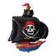 Piratenschiff schwarz Figuren-Folienballon, Form E  ArtKat  F311