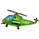 Hubschrauber grün,  Figuren-Folienballon, Form E  ArtKat  F311