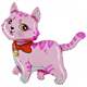 Katze pink, Figuren-Folienballon, Form E  ArtKat  F311