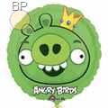 Angry Birds King Pig 18", M 18inch Rund Metallic Folienballon Ø45cm, in SB-Verpackung Art.Kat. F314