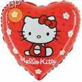 (#) Hello Kitty gänsebl.ro18", M 18inch Metallic Folienballon Ø45cm