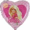 (#) Barbie Herz 18", M 18inch Rund Metallic Folienballon Ø45cm, in SB-Verpackung Art.Kat. F323