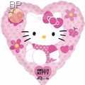 Hello Kitty Heart 18", M 18inch Metallic Folienballon Ø45cm