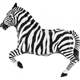 Zebra, Figuren-Folienballon M, Form E  ArtKat  F311