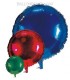 FOBR045-030BA Round-Foilballoon 18" 45cm, Solid colours Lime Green, uninflated, price per ea