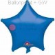 FOS010-043-00 Ø10cm (4") Stern-Folienballon Blau