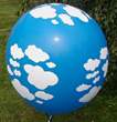 BMR175-51H-WOL01 cloud balloon Ø60cm printed on 5site, Balloons color assorted, price per piece