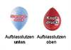 MR225-109-32H-G Ø~80cm emblem printed on three site, Balloons white