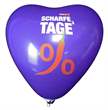 WH032T-2999-13PD/H-G  ~Ø33cm  Herzballon Bunter MIX 1seitig 3C bedruckter - Perfekt-Druck - genaue Druckpassung