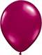 R085Q Ø 28cm / 11inch BURGUND Qualatex Luftballon Kristallfarbe, Umfang ~90/104cm ; Form Tropfenform/Birnenförmig