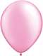 R085Q Ø 28cm / 11inch PERL  ROSA  Luftballon Kristallfarbe, Umfang ~90/104cm ; Form Tropfenform/Birnenförmig