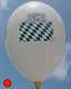 BMR100-2312-41H-V-BY-5 SB EURO-Pack with 5 piece Flaggenballon Ballon Pastel Weiß mit Rautenmuster auf 4Seiten inkl. Wappen,