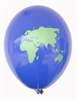 MR100B-2314-WEK01 Ø~33cm World emblem printed on two site, Balloons color assorted