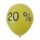 20 %  Ø 33cm (12inch), Balloon GREEN with black 20 %  2-sided 1coloublack printed, balloon spout at the bottom