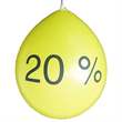 20 %  Ø 33cm (12inch), Balloon GREEN with black 20 %  2-sided 1coloublack printed, balloon spout at the bottom