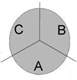 RAUCHVERBOT Ballon  Ø 165cm WEISS 3seitig - 2farbi