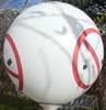 RAUCHVERBOT Ballon  Ø 165cm WEISS 3seitig - 2farbi