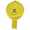 lachendes Gesicht Typ Y09 Ø 100cm (40inch), Balloon yellow with black lachendes Gesicht Typ Y09 2-sided 1coloublack printed, balloon spout at the bottom