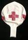 Red Cross Ø 120cm (48inch), First Aid Balloon RED with white CROSS 3-sided 1coloured printed, balloon spout at the bottom