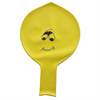 lachendes Gesicht Typ Y09 Ø 120cm (48inch), Balloon YELLOW with black lachendes Gesicht Typ Y09 2-sided 1coloublack printed, balloon spout at the bottom