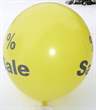 black % Sale Ø 120cm (48inch), % Sale Balloon WHITE with black % Sale 2-sided 1coloublack printed, balloon spout at the bottom