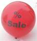 black % Sale Ø 40cm (16inch), % Sale Balloon RED with black % Sale 2-sided 1coloublack printed, balloon spout at the bottom