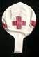 Red Cross Ø 55cm (22inch), First Aid Balloon WHITE with red CROSS 2-sided 1coloured printed, balloon spout at the bottom