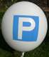 MR175-109-31-PI13  Ø~60cm  - P = PARKEN 3 site printed 1color in blue, Balloon color yellow